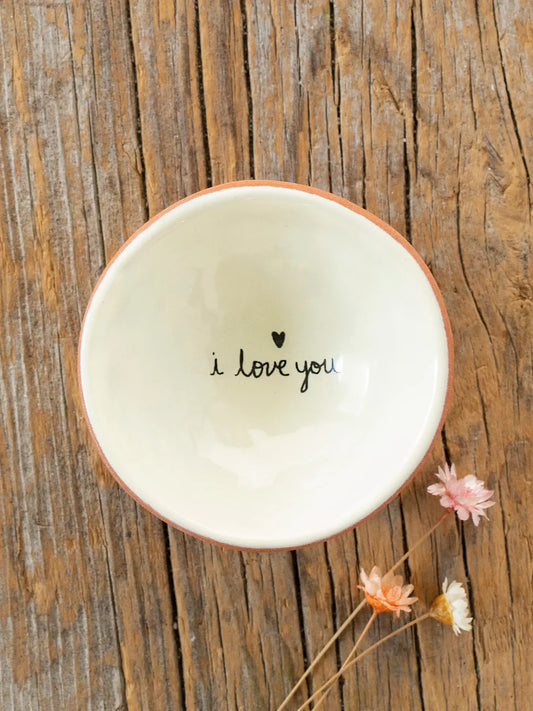 Natural Life Tiny Trinket Dish-I Love You