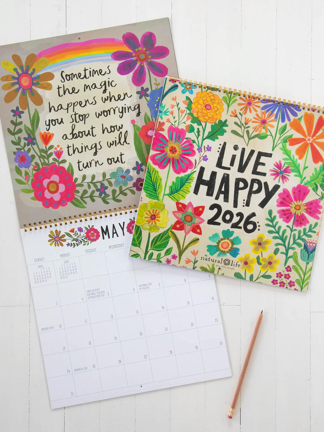 Natural Life 2026 Calendar-Live Happy