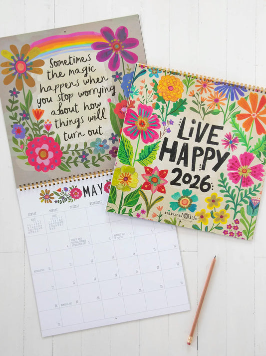 Natural Life 2026 Calendar-Live Happy