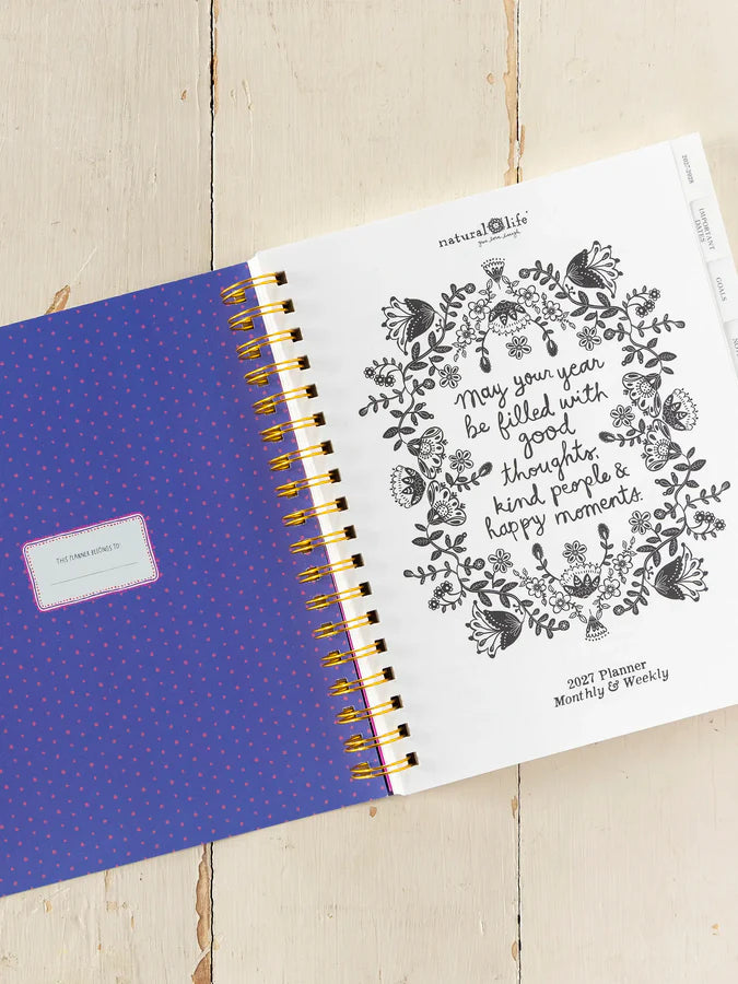 Natural Life 2026-27 17 Month Planner-Keep Going