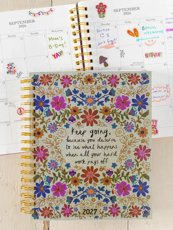 Natural Life 2026-27 17 Month Planner-Keep Going