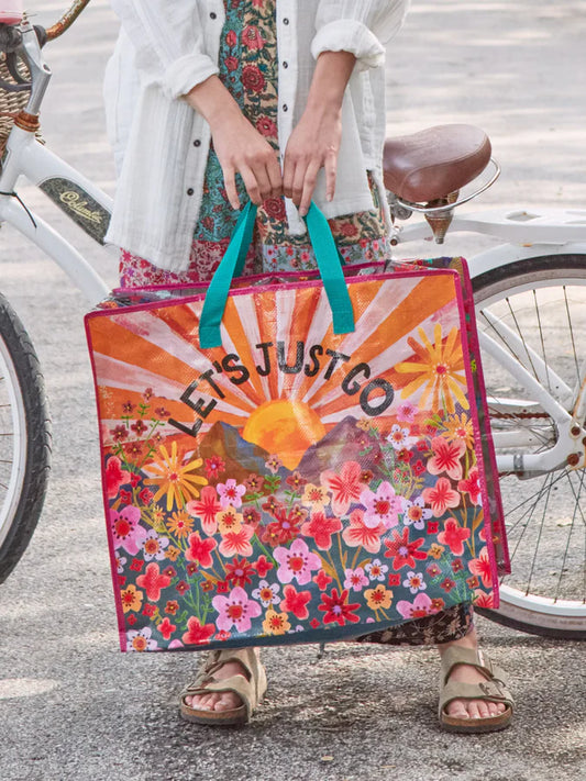 Natural Life Pack-It-All Zippered Tote- Let's Just Go