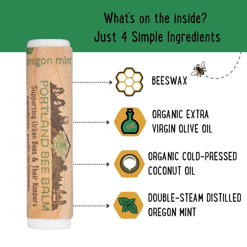 Oregon Mint Beeswax Lip Balm - Organic