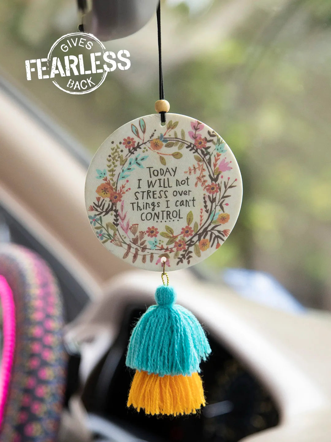 Natural Life Car Air Freshener- Today I Will Not Stress