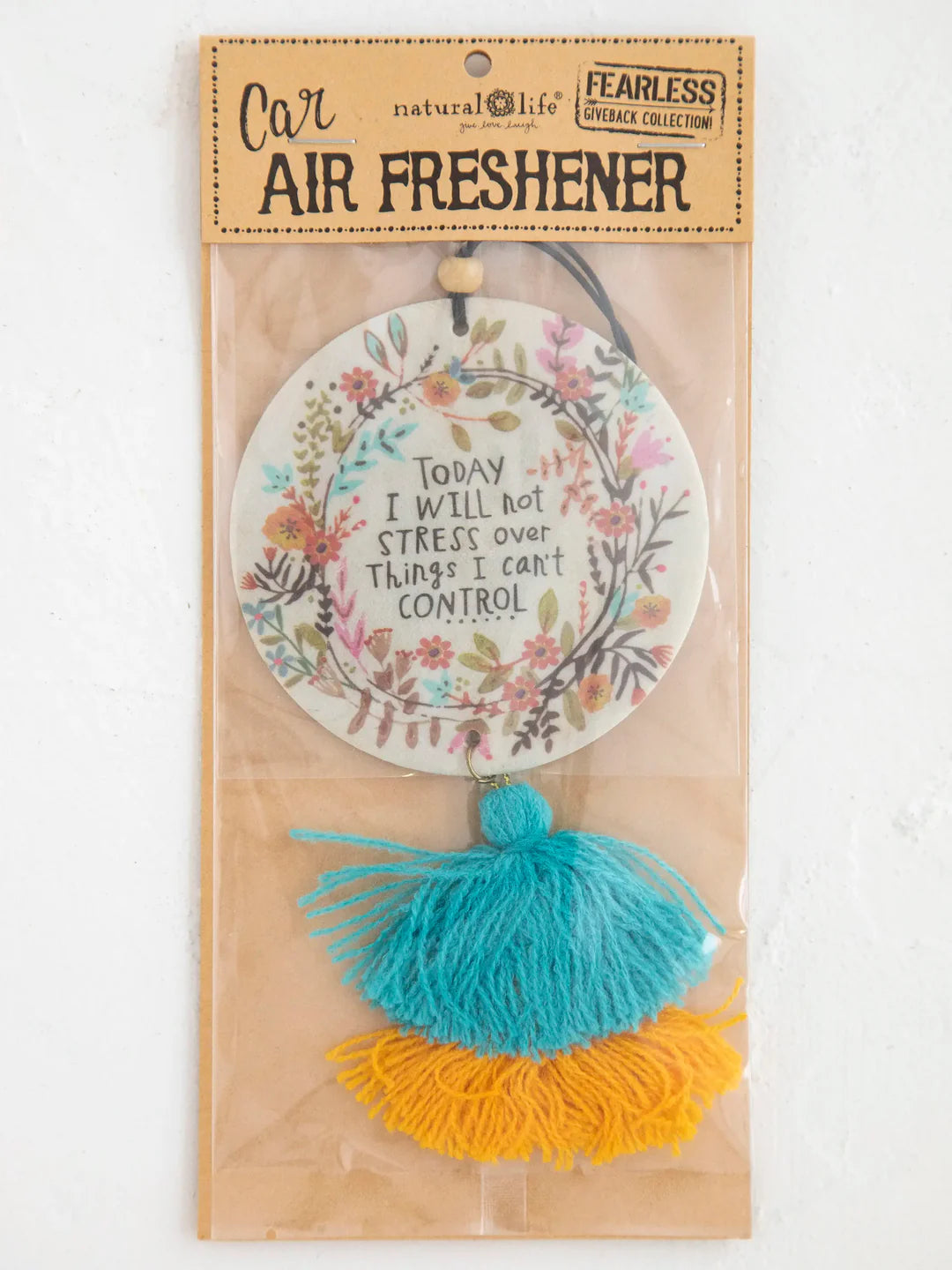 Natural Life Car Air Freshener- Today I Will Not Stress