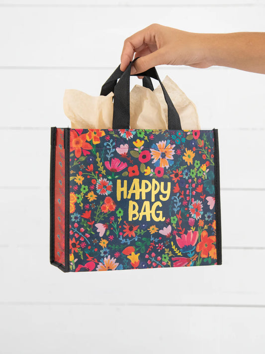 Natural Life Medium Happy Bag-Teal Gold Floral