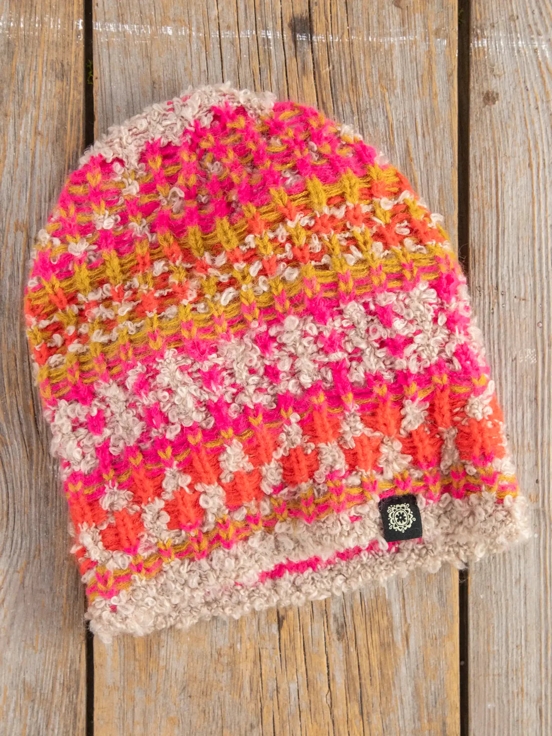 Natural Life-Calla Jacquard Beanie - Pink