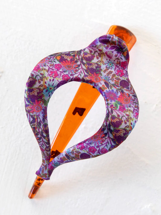 Natural Life Boho Clip-Satin Dark Purple