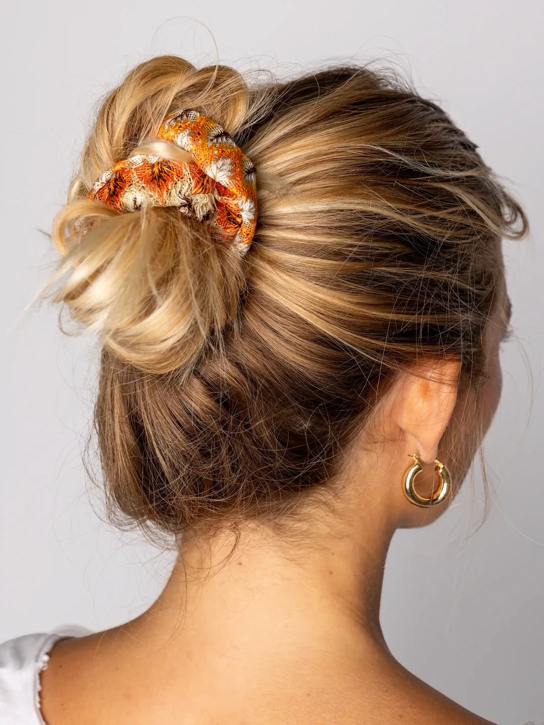 Natural Life Crochet Scrunchie-Burnt Orange