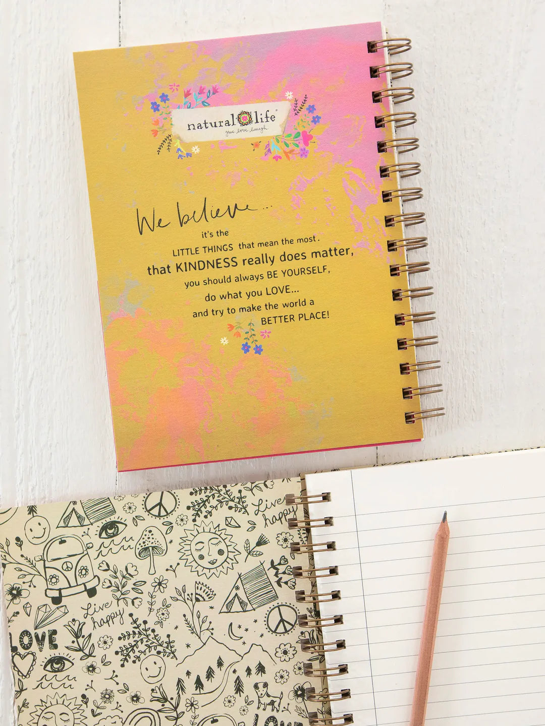 Natural Life Spiral Notebook-Grateful