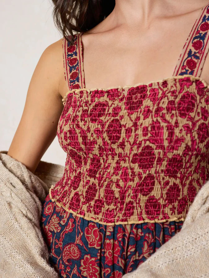 Natural Life Sedona Jumpsuit-Ornate Paisley Navy