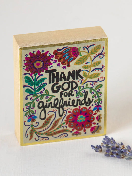 Natural Life Tiny Block Keepsake-Thank God for Girlfriends