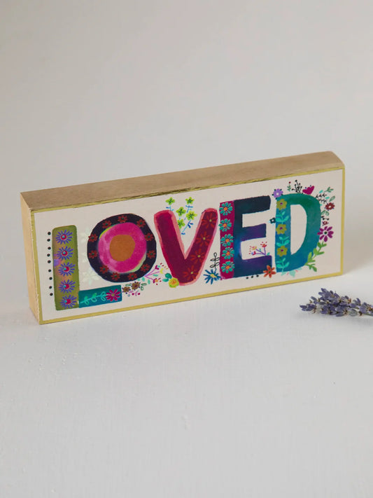 Natural Life Tiny Block Keepsake-Loved