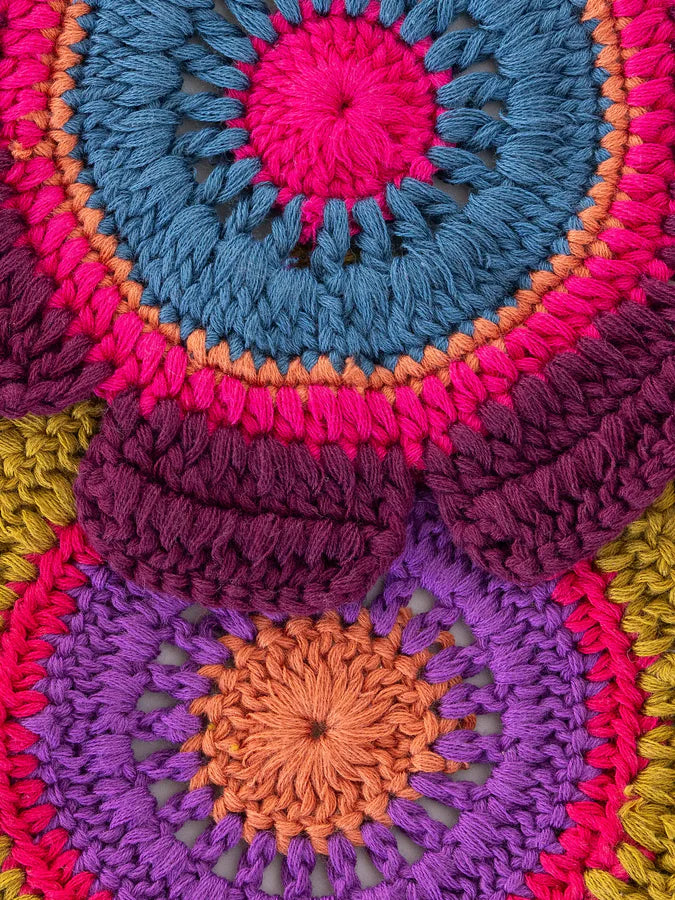 Natural Life Daisy Crochet Dishcloths-Rainbow