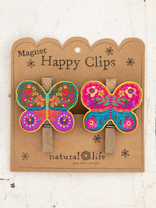 Natural Life Magnet Bag Clips-Butterfly, Set of 2