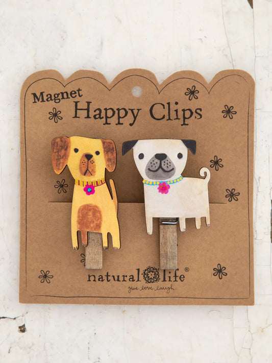 Natural Life Magnet Bag Clips-Dog, Set of 2