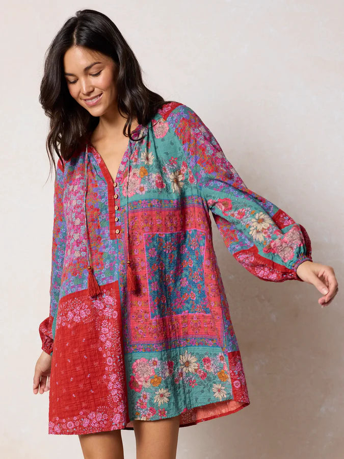 Natural Life Camille Mini Dress-Jewel Positano Scarf