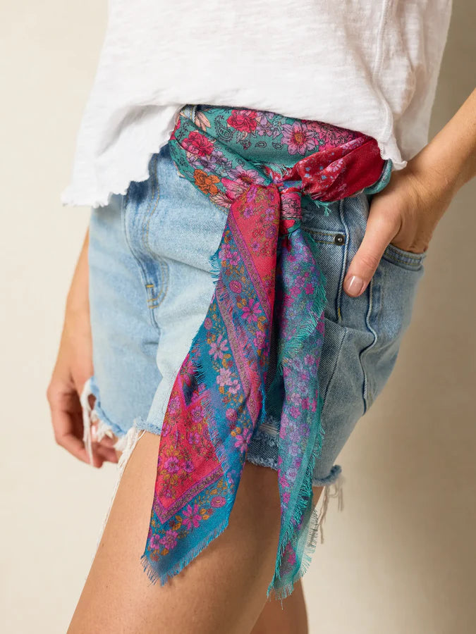 Natural Life Boho Bandana Scarf- Jewel Positano Scarf