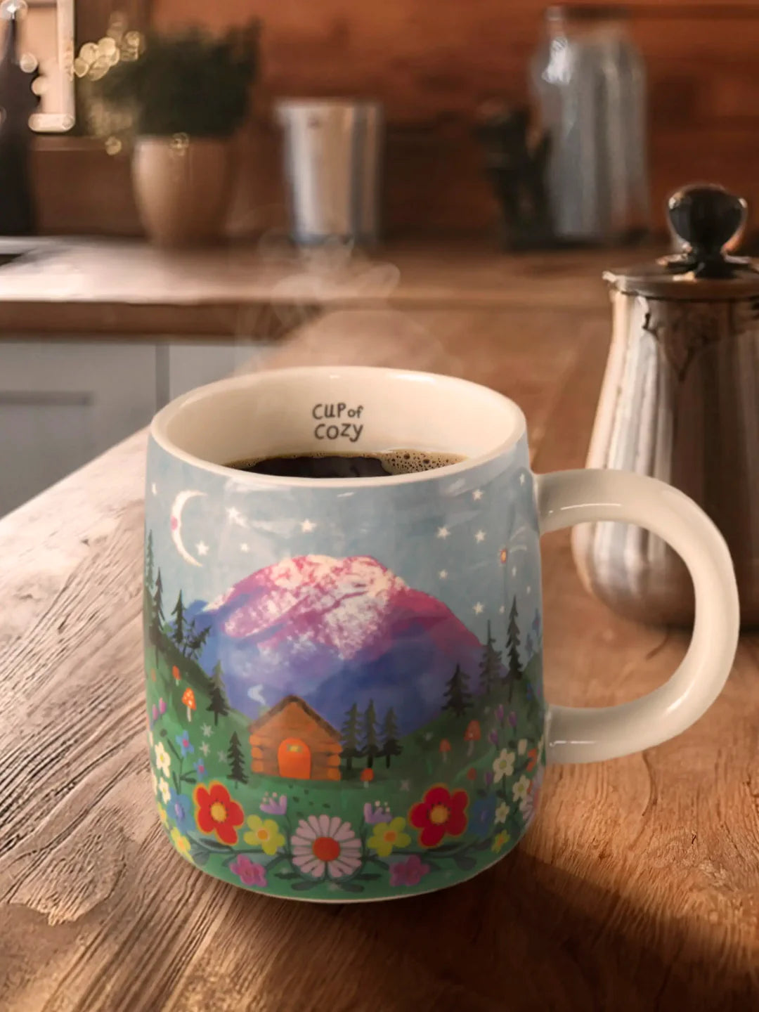 Natural Life Stoneware Mug-Mountain