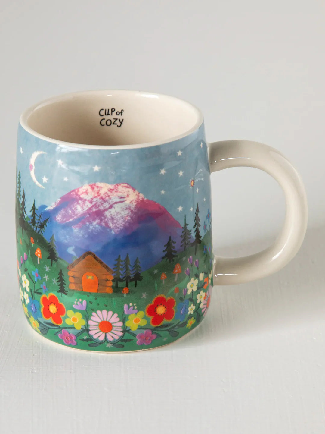 Natural Life Stoneware Mug-Mountain