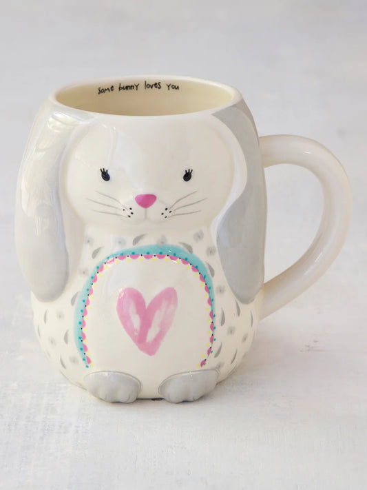 Natural Life Folk Art Coffee Mug-Bonnie The Bunny