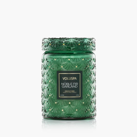 Voluspa Noble Fir Garland Large Jar Candle