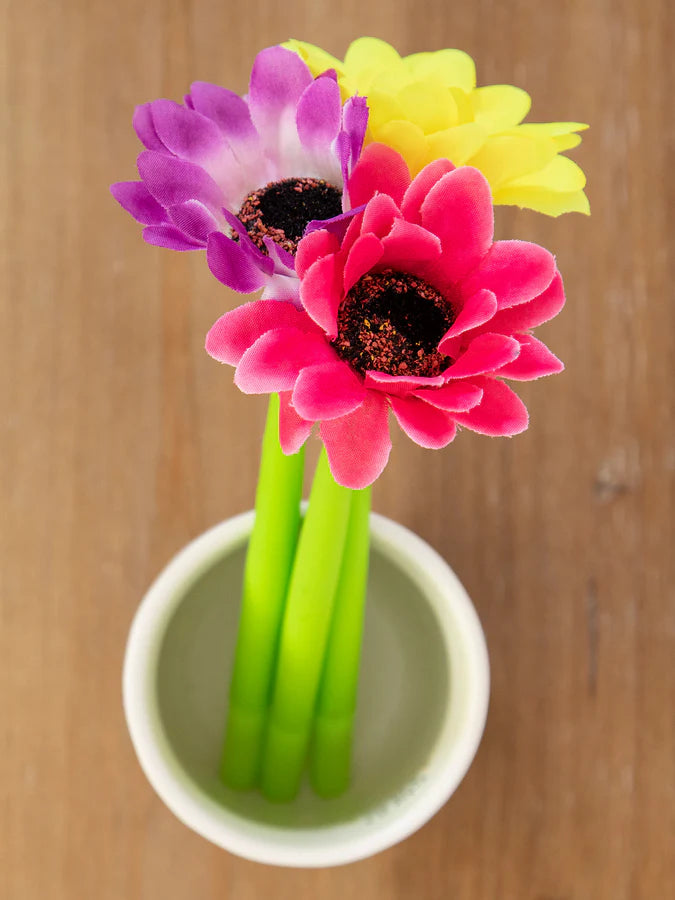 Natural Life Happy Gel Ink Pens, Set of 3-Gerber Daisies
