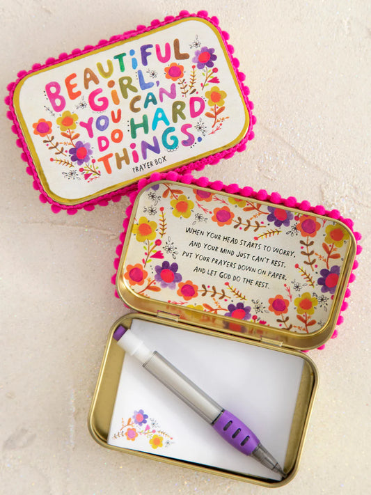 Natural Life Tin Prayer Box - Beautiful Girl