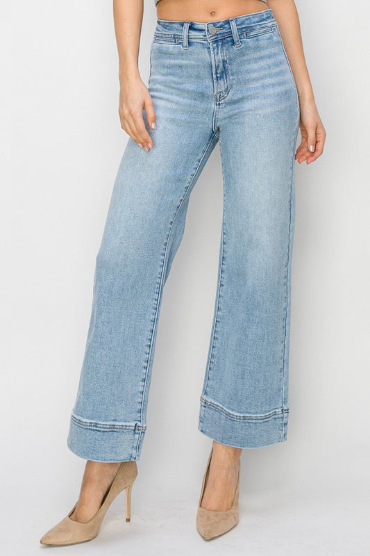 Risen Light High Rise Wide Jeans