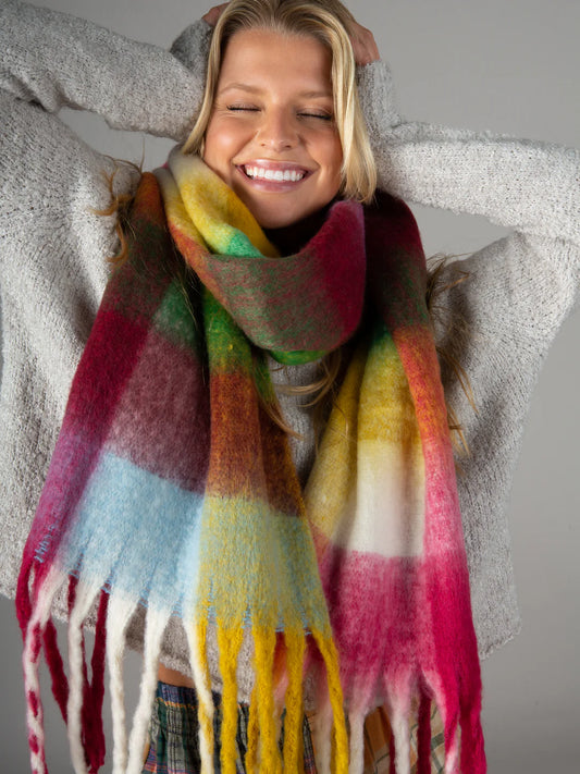 Natural Life Cuddle Up Cozy Scarf-Rainbow