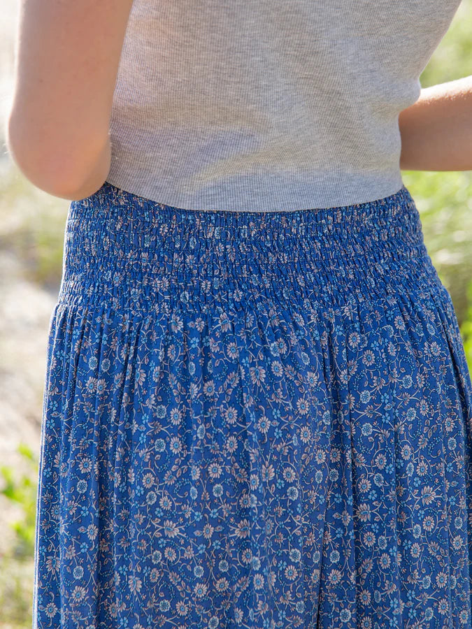 Natural Life Hanna Convertible Maxi Skirt-Blue Floral Border