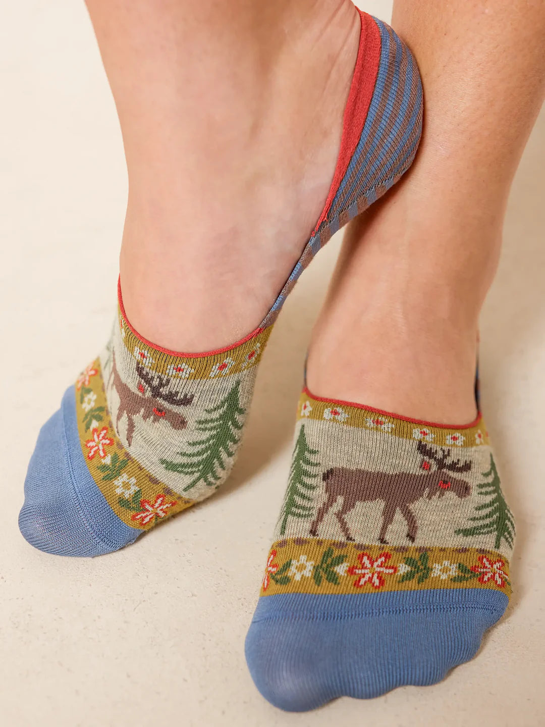 Natural Life No Show Socks, Set of 2-Tan Moose