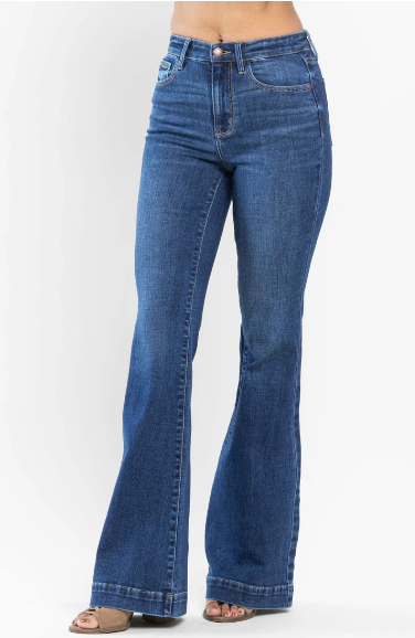 Judy Blue Medium Wash Flare Leg High Rise Jeans