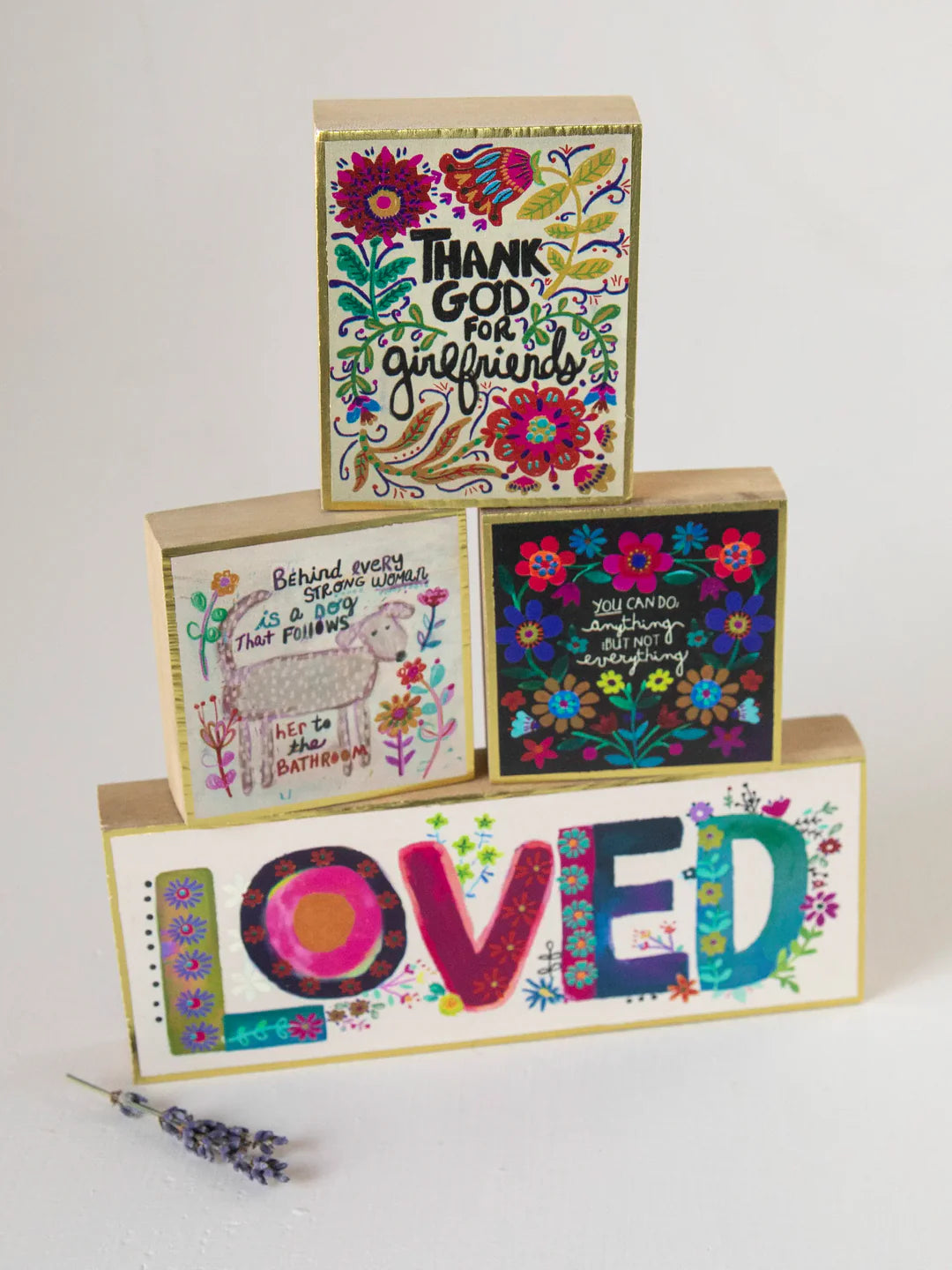 Natural Life Tiny Block Keepsake-Loved