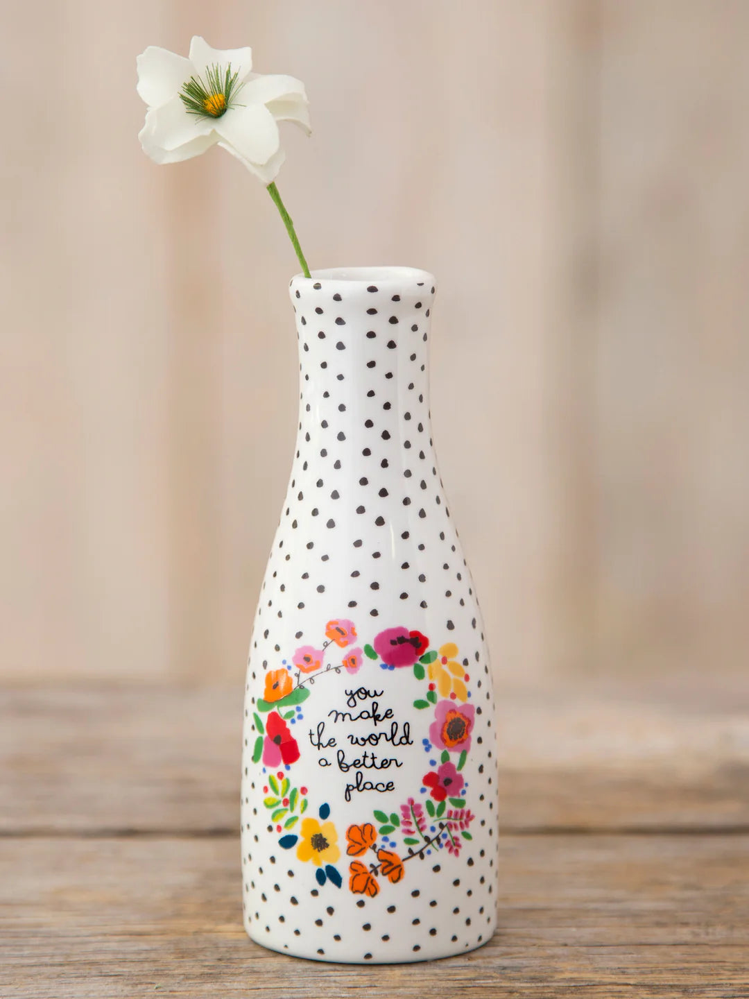 Natural Life Ceramic Bud Vase-You Make the World Better