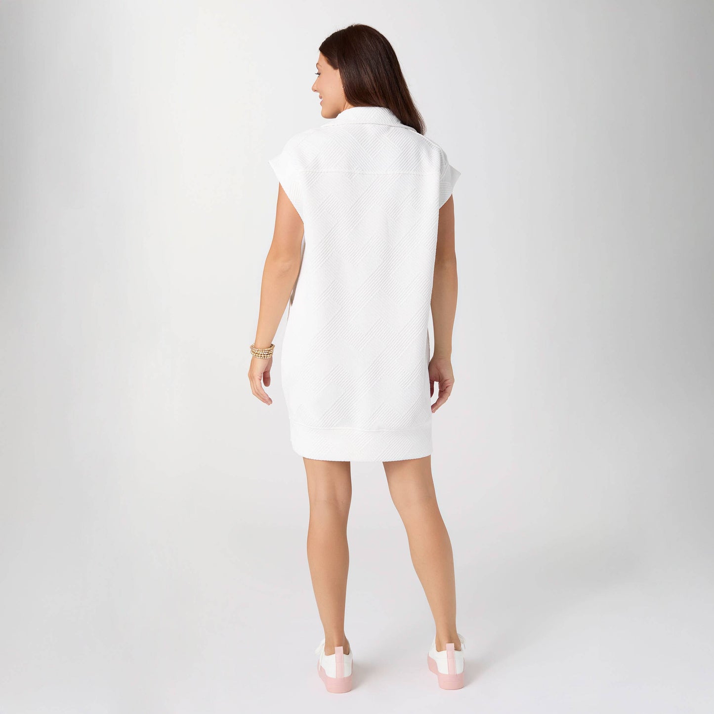 Serena Sleeveless Quilted Dress with Pockets