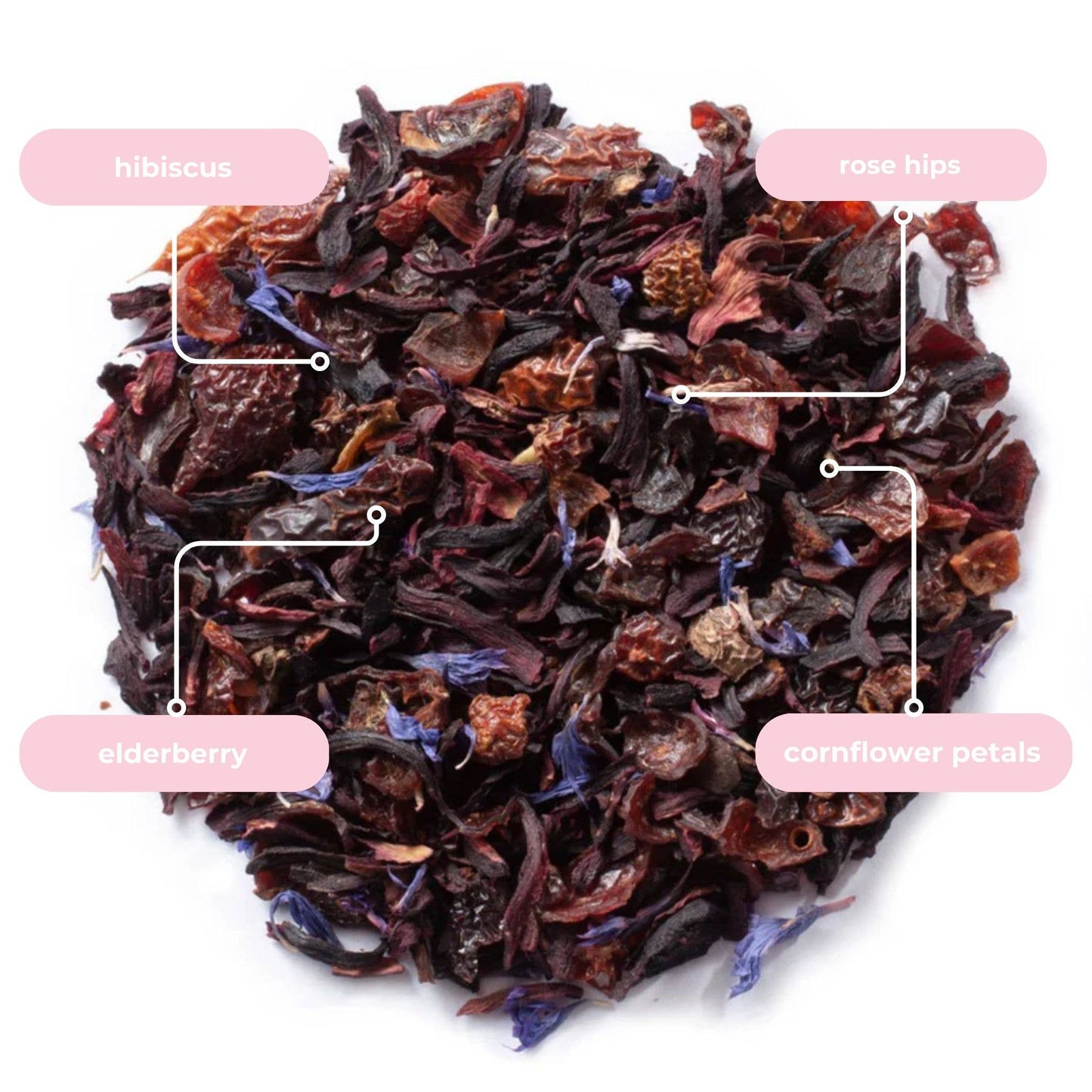 Hibiscus Rose Herbal Mini Tube (5 tea bags)