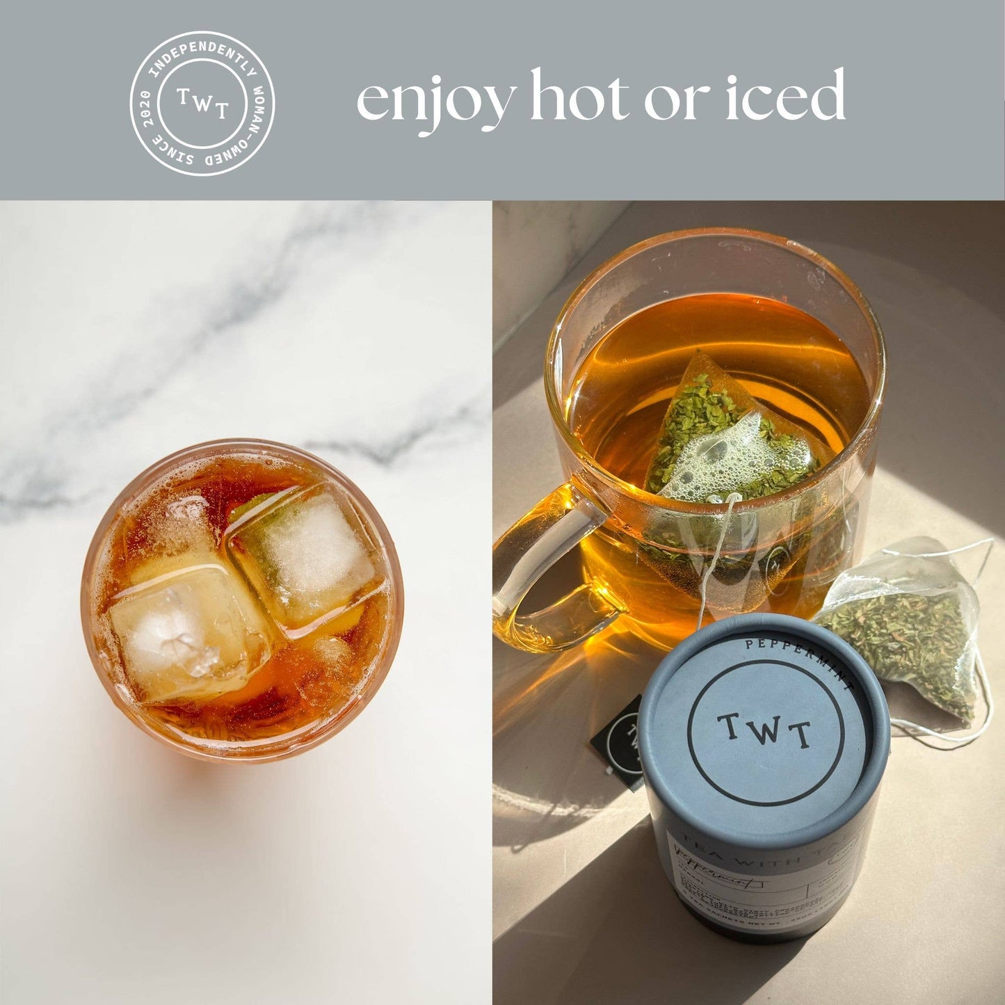 Peppermint Herbal Mini Tea Tube (5 tea bags)