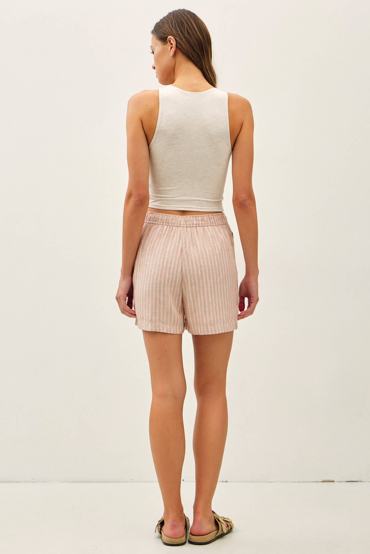 SOFT CORE DOUBLE LINED HIGH NECK CROPPED TANK