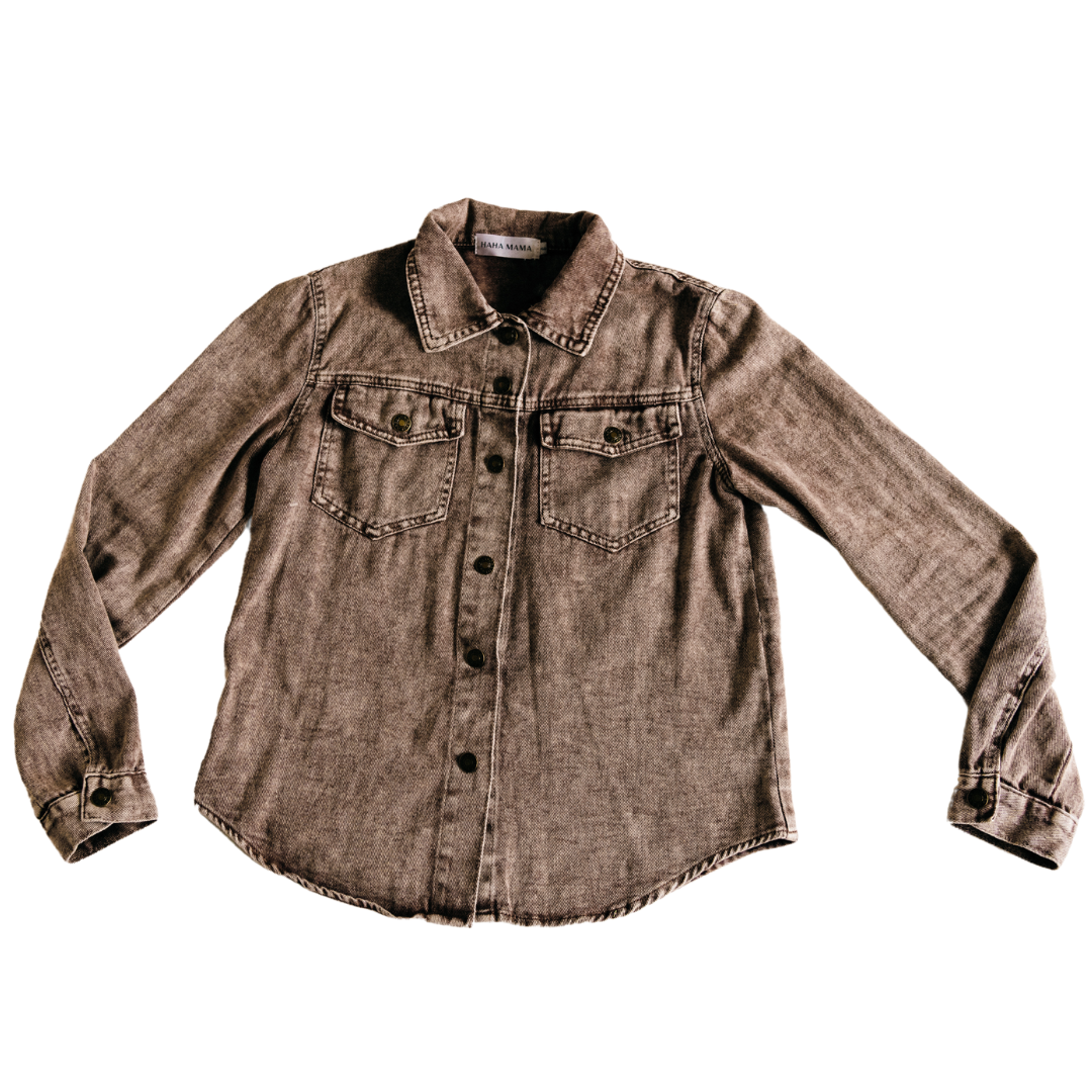 Brown Denim Jacket - Women's