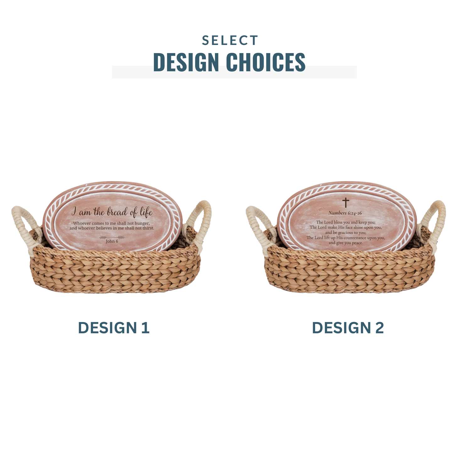 Handmade Bread Warmer & Wicker Basket - Bible Oval