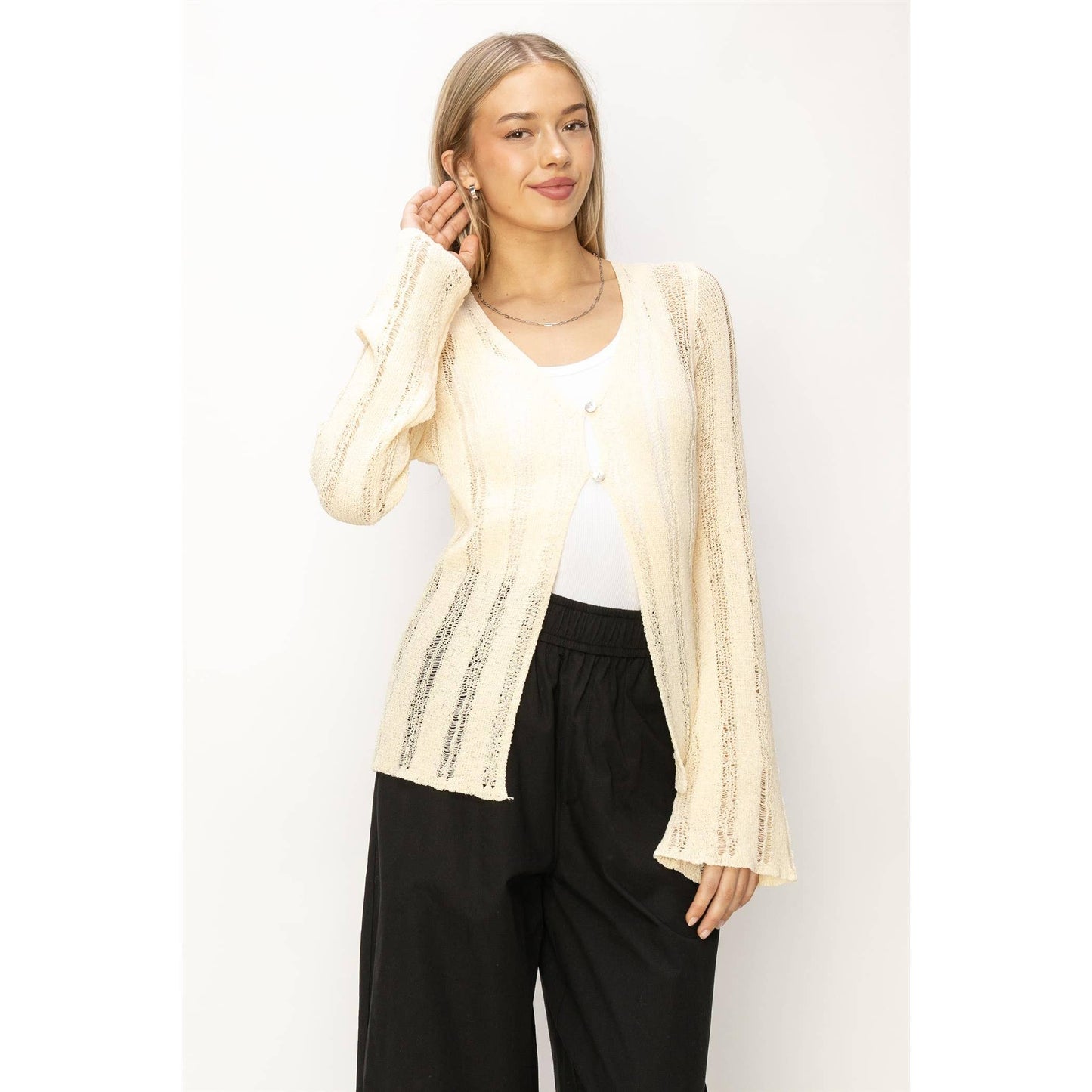 OPEN KNIT CARDIGAN