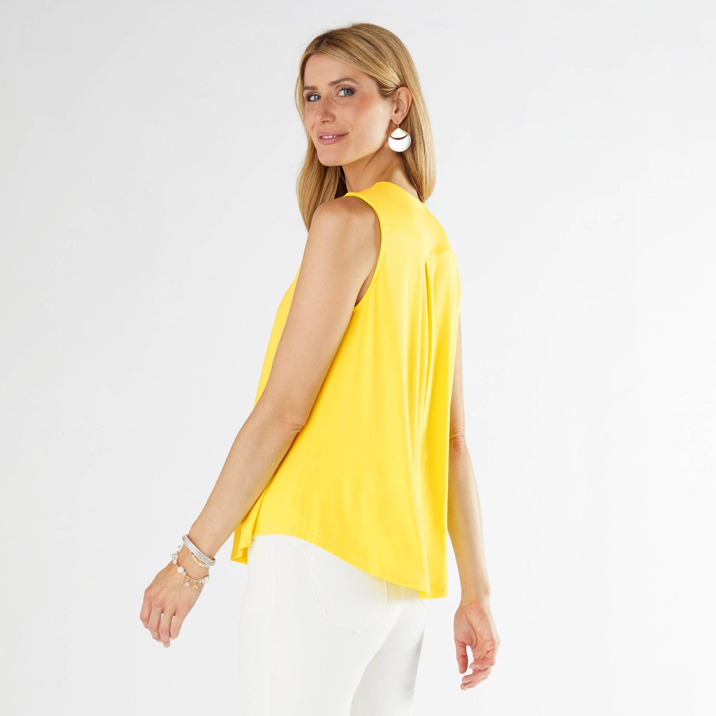 Erin Pleat Back V-Neck Tank