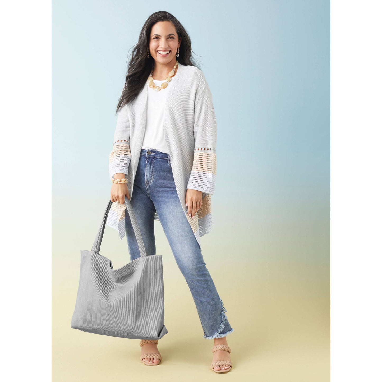 Judie Cardigan with Crochet Border