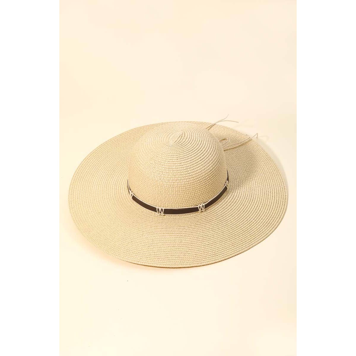 String Strap Floppy Straw Sun Hat