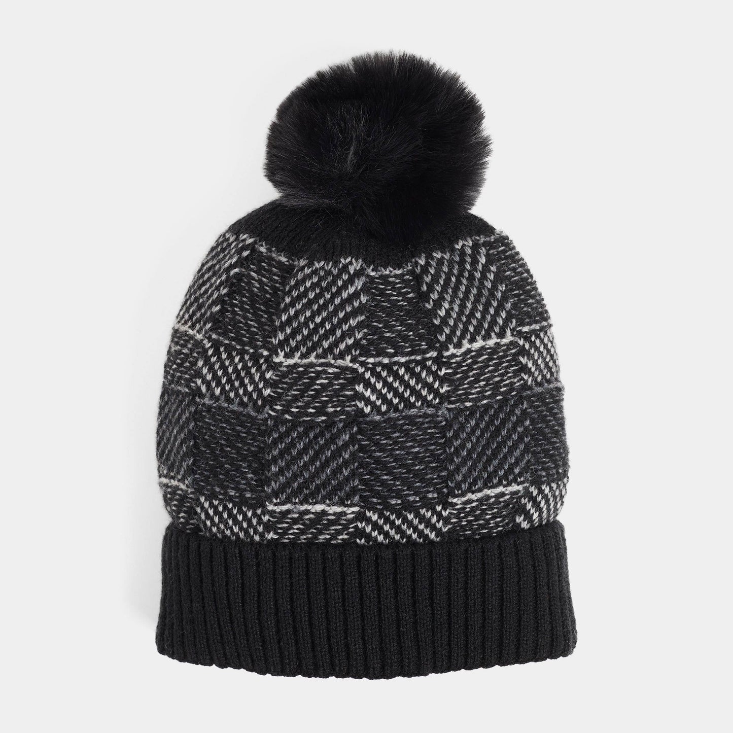 Checkerboard Winer Knit Hat