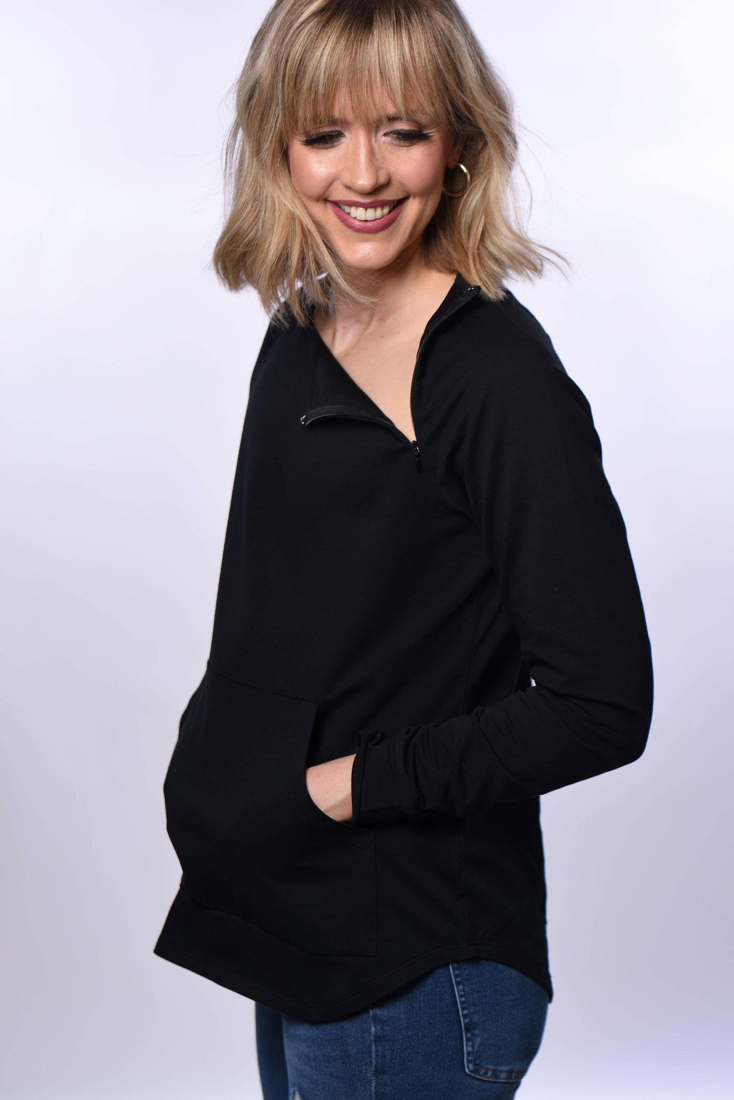 Chemo Comfort Raglan – Dual Zipper Port Access Top