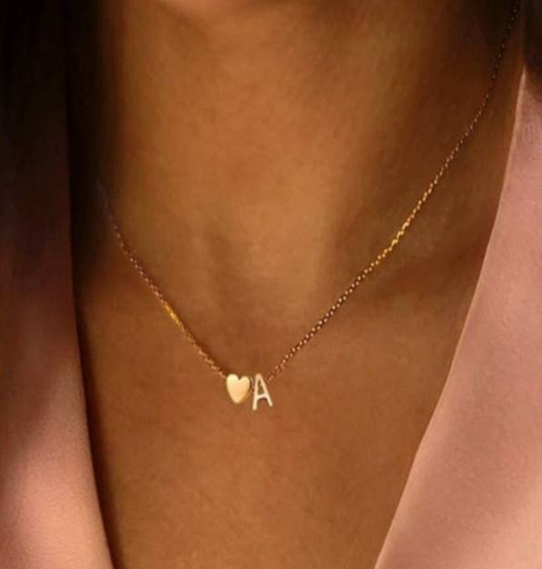 18K STAINLESS STEEL TARNISH FREE INITIAL NECKLACE