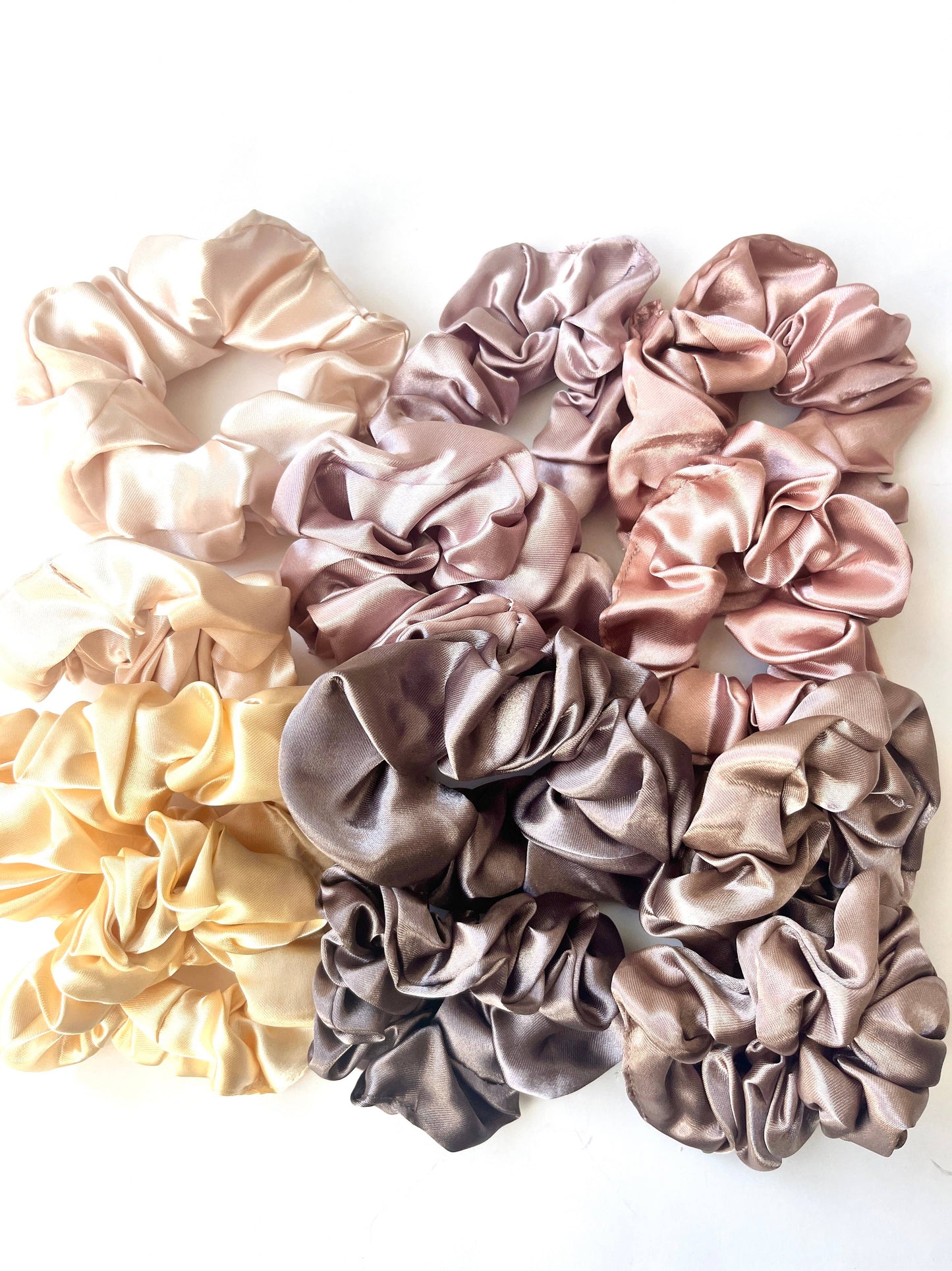 Hair Scrunchies - Satin Spring Set