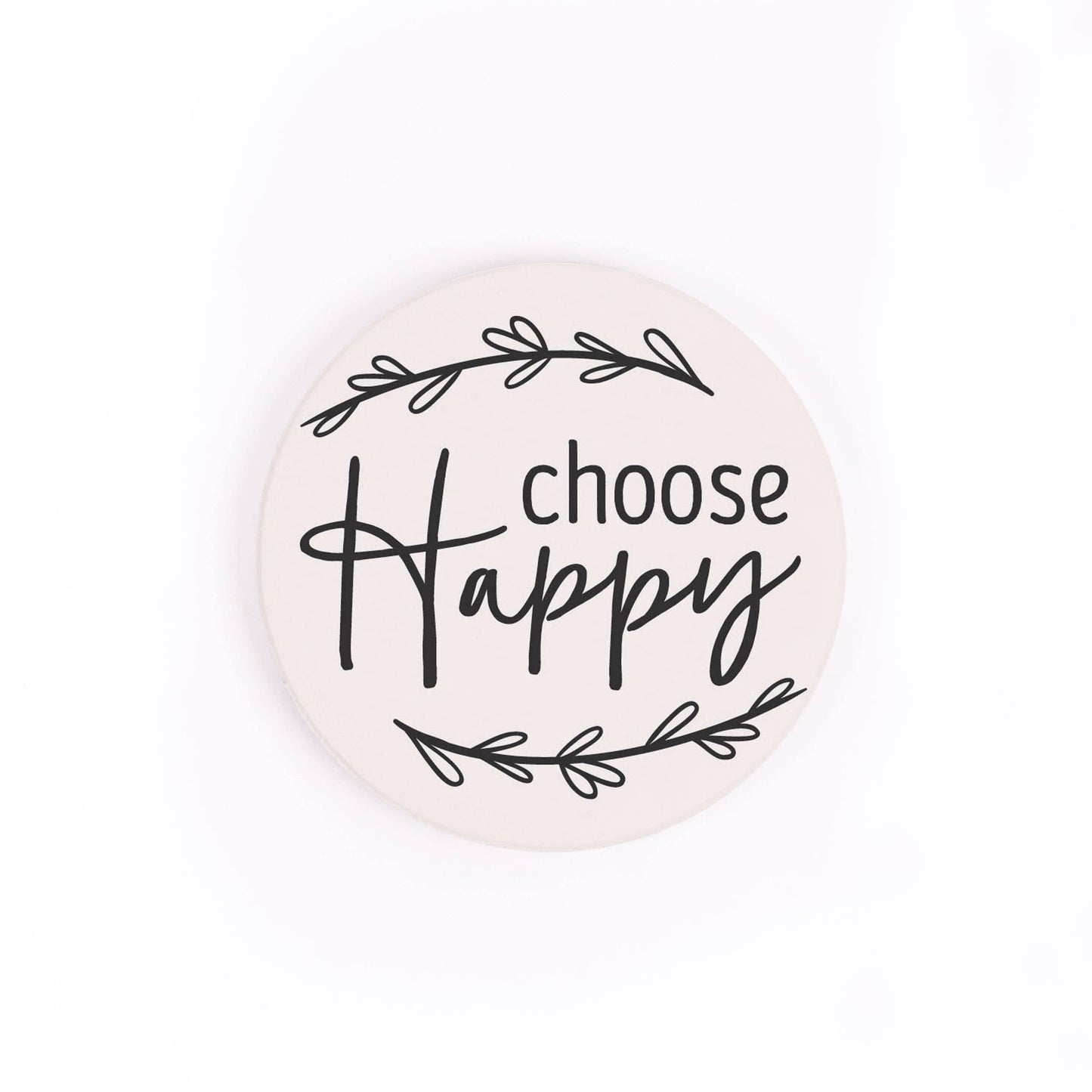 Ceramic Choose Happy Car Coaster